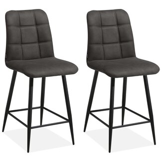 MX Sofa Barstoel Dex - Antraciet (set van 2 stoelen)