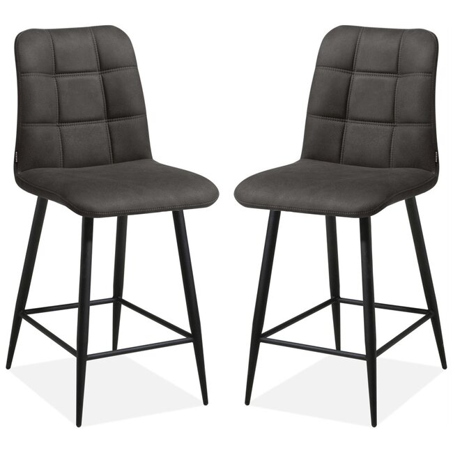 MX Sofa Barstuhl Dex - Anthrazit (2er-Set)