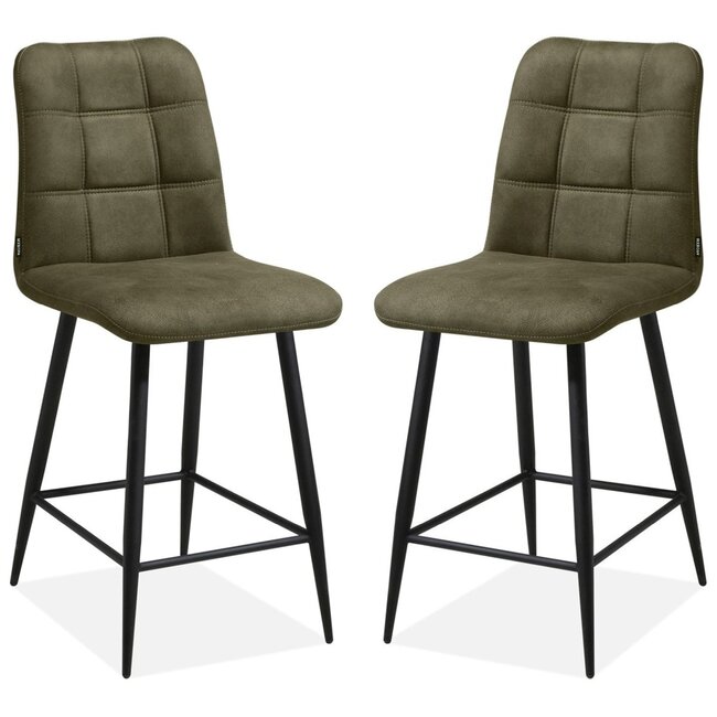 MX Sofa Chaise de bar Dex - Mousse (lot de 2 chaises)