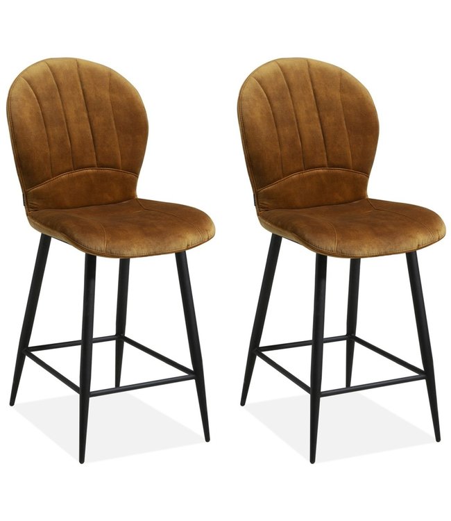 MX Sofa Barstool Fast - Cognac (set of 2 chairs)