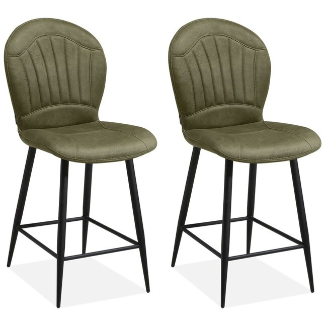 MX Sofa Krzesło barowe Sprint - Zielony mech (zestaw 2 krzeseł)