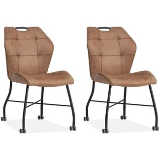 MX Sofa Dining room chair Lee - Cognac (set of 2 pieces)
