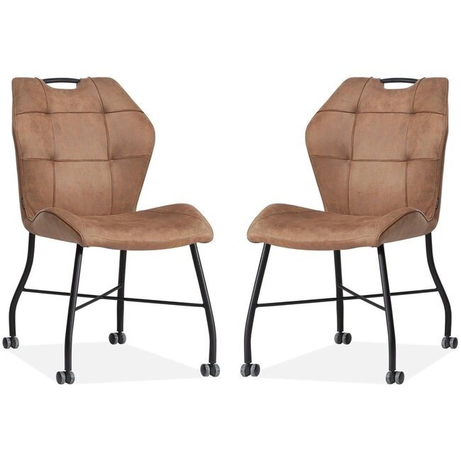 MX Sofa Dining chair Lee - Cognac (set of 2)