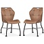 MX Sofa Eetkamerstoel Lee - Cognac (set van 2 stuks)