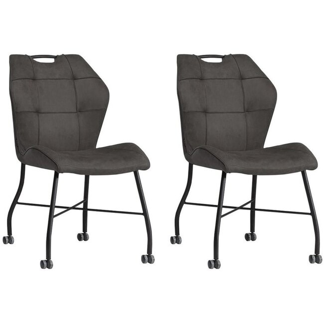MX Sofa Dining room chair Lee - Anthracite (set of 2 pieces)