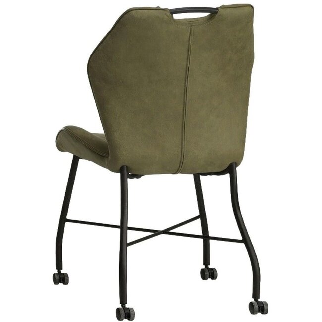 MX Sofa Chaise de salle à manger Lee - Vert olive (lot de 2 pièces)