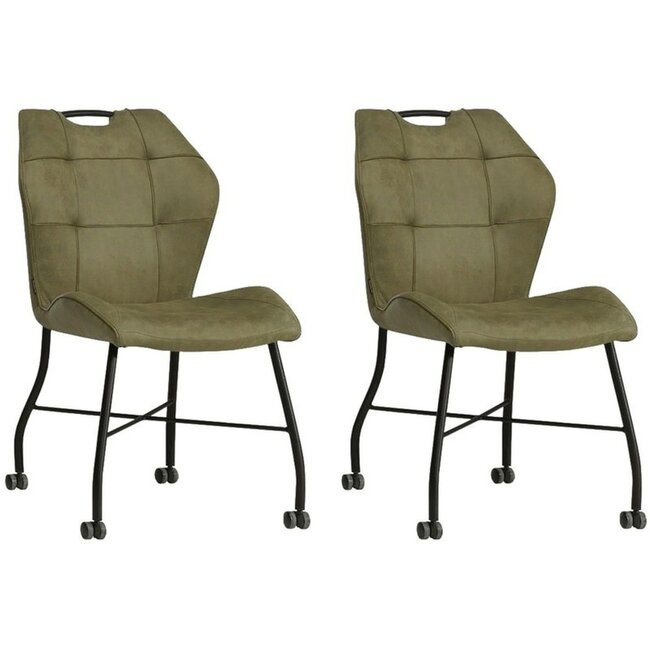MX Sofa Dining room chair Lee - Olive green (set of 2 pieces)