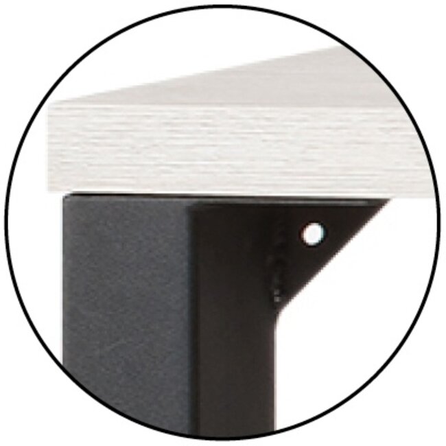 Lamulux Tafel Sandwich -1 zwart metalen poot