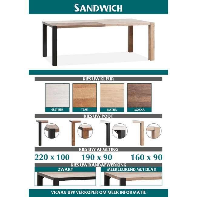 Lamulux Tafel Sandwich -3 Lamulux poot
