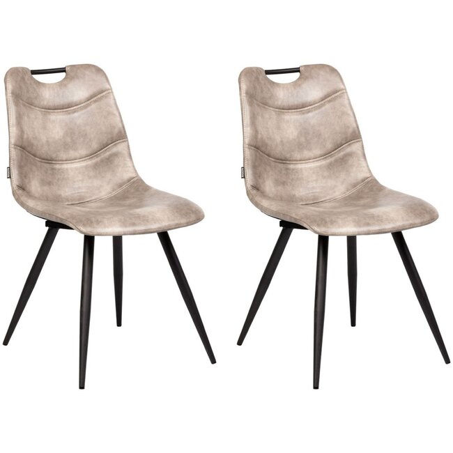 MX Sofa Chaise Barossa coloris gris clair (lot de 2 chaises)