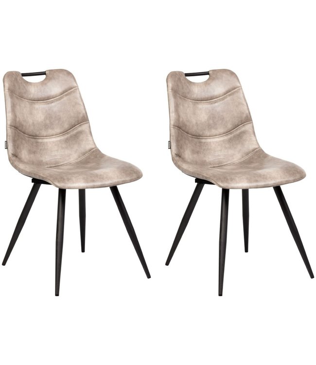 MX Sofa Chaise Barossa coloris gris clair (lot de 2 chaises)