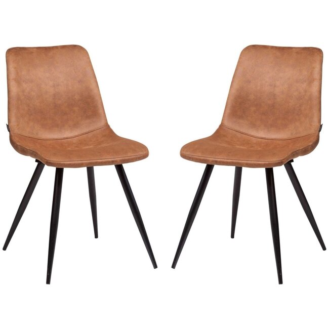 MX Sofa Krzesło Kolor punktowy Cognac (zestaw 2 krzeseł)