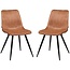 MX Sofa Stoel Spot kleur Cognac (set van 2 stoelen)