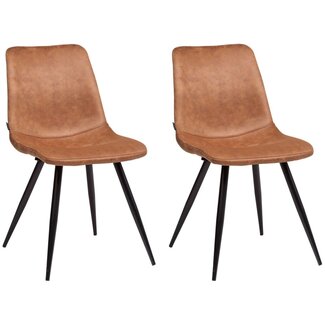 MX Sofa Krzesło Spot color Cognac (zestaw 2 krzeseł)