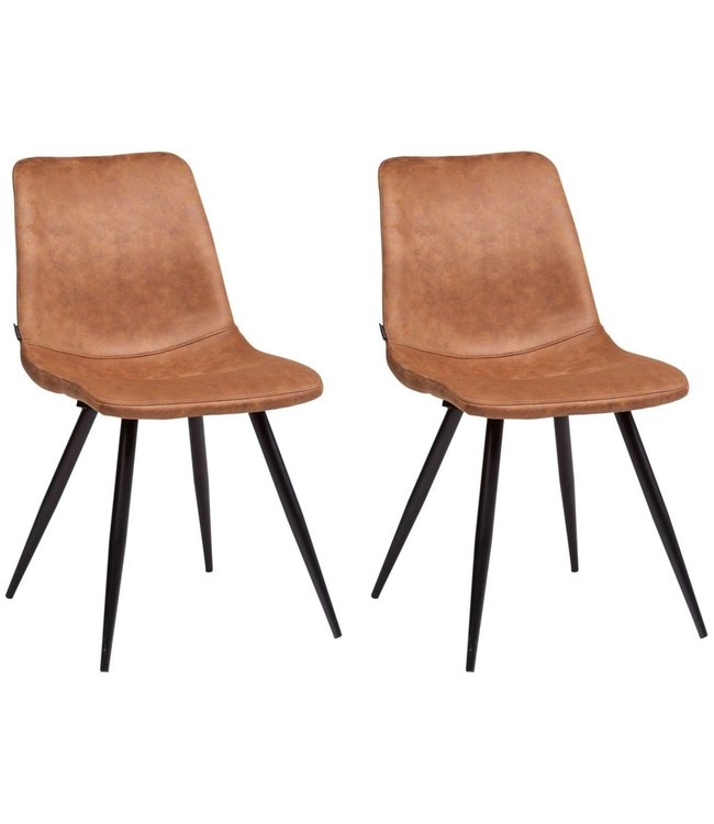 MX Sofa Krzesło Spot- color Cognac (zestaw 2 krzeseł)