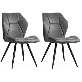 MX Sofa Chair Tesla - Steel (set of 2 chairs)