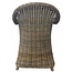 Decomeubel Rotan Stoel Kubu Grey met wit Kussen - set van 2 stoelen