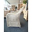 Decomeubel Rattan Chair Kubu Gray with white Cushion - set of 6 chairs