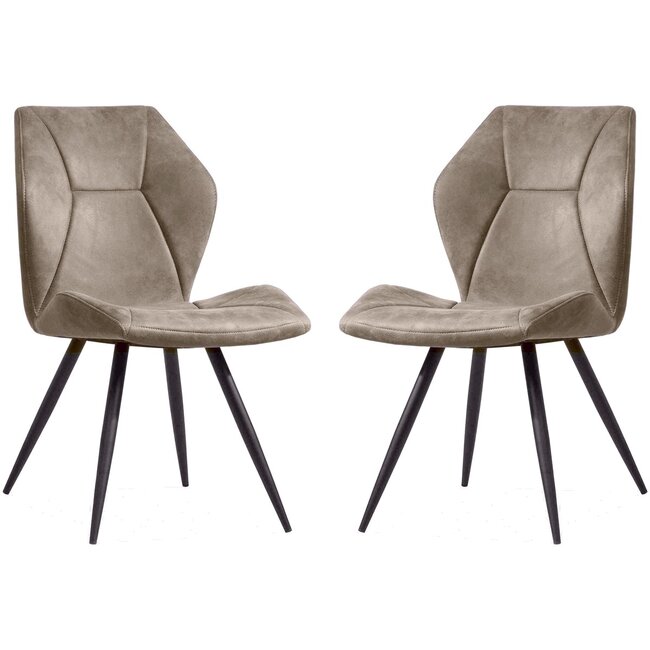 MX Sofa Tesla chair - Pebble - set of 2 chairs