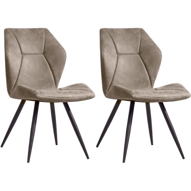 MX Sofa Chaise Tesla - Galet - lot de 2 chaises