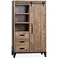 Lamulux Armoire de rangement Vigo 1 porte coulissante, 3 tiroirs, 3 compartiments ouverts