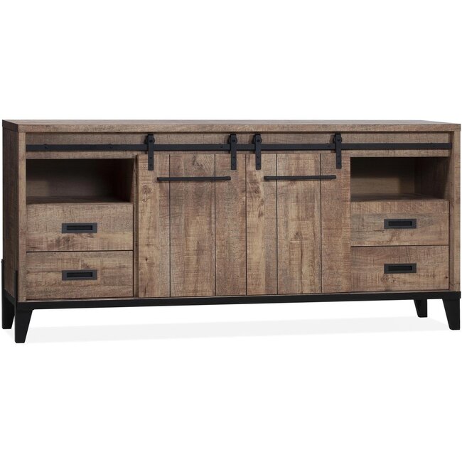 Lamulux Sideboard Vigo - Large - 2 Schiebetüren, 4 Schubladen, 2 offene Fächer