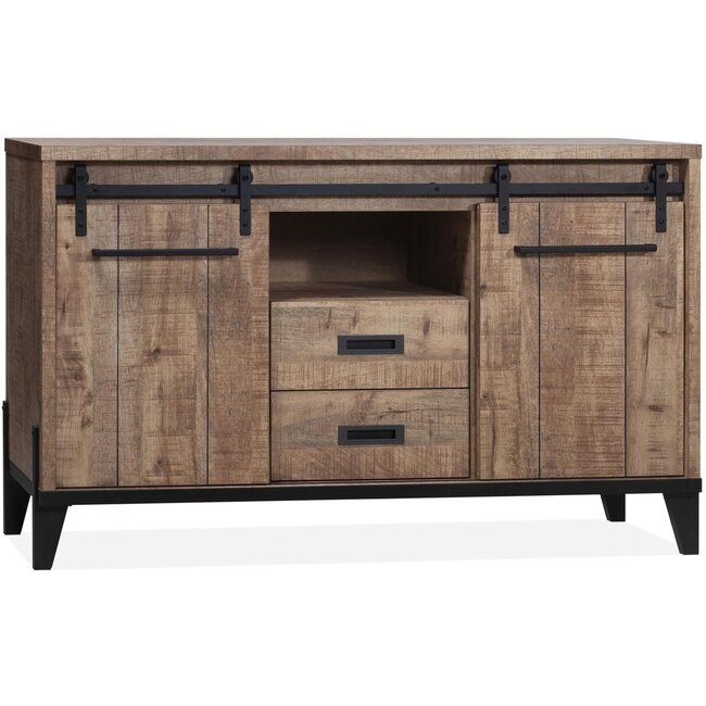 Lamulux Sideboard Vigo - Large - 2 Schiebetüren, 4 Schubladen, 2 offene Fächer - Copy