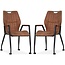 MX Sofa Chair Olympic with wheels - Cognac - set of 2 pieces