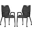 MX Sofa Chair Olympic with wheels - Anthracite - set of 2 pieces