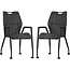 MX Sofa Chair Olympic with wheels - Anthracite - set of 2 pieces