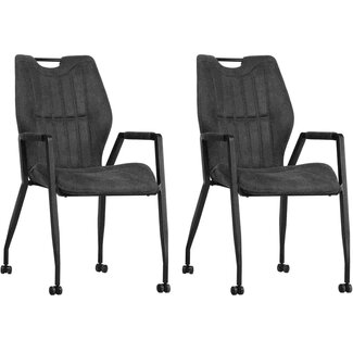 MX Sofa Stuhl Olympic - Anthrazit (2er-Set)