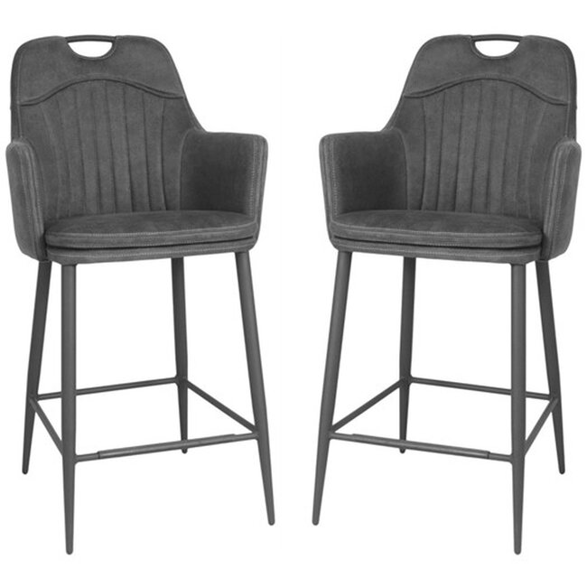 MX Sofa Barstoel Morris - Antraciet (set van 2 stoelen)