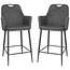 MX Sofa Krzesło barowe Morris - Antracyt (zestaw 2 krzeseł)