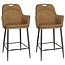 MX Sofa Krzesło barowe Morris - Koniak (zestaw 2 krzeseł)