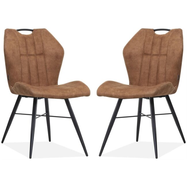 MX Sofa Krzesło do jadalni Scala luxor kolor: koniak (zestaw 2 krzeseł)