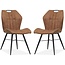 MX Sofa Chaise de salle à manger Scala luxor couleur : Cognac (lot de 2 chaises)