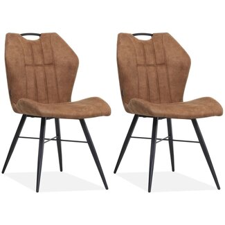 MX Sofa Dining room chair Scala - Cognac (set of 2 chairs)