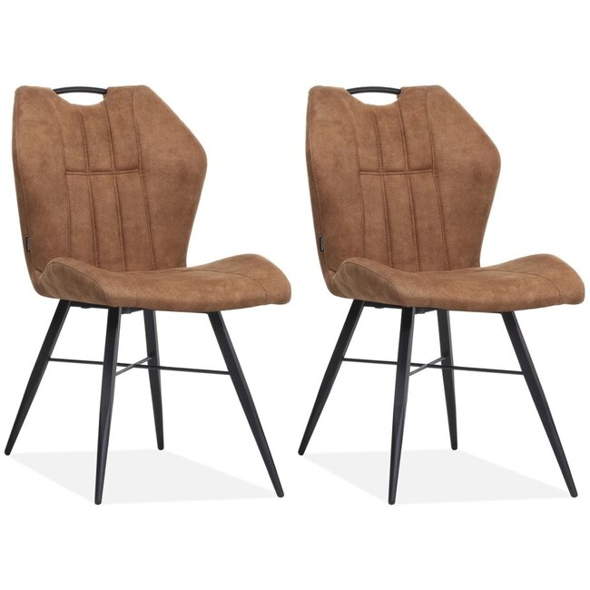 MX Sofa Krzesło do jadalni Scala luxor kolor: koniak (zestaw 2 krzeseł)