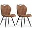MX Sofa Chaise de salle à manger Scala luxor couleur : Cognac (lot de 2 chaises)