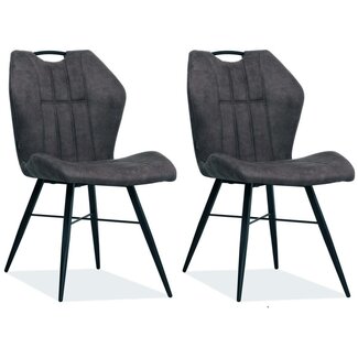 MX Sofa Krzesło do jadalni Scala - Antracyt (zestaw 2 krzeseł)