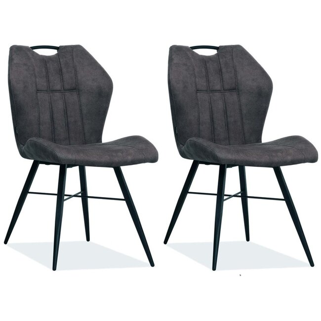 MX Sofa Dining room chair Scala luxor color: Anthracite (set of 2 chairs)