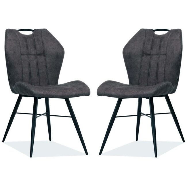 MX Sofa Dining room chair Scala luxor color: Anthracite (set of 2 chairs)