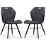MX Sofa Chaise de salle à manger Scala luxor couleur : Anthracite (lot de 2 chaises)
