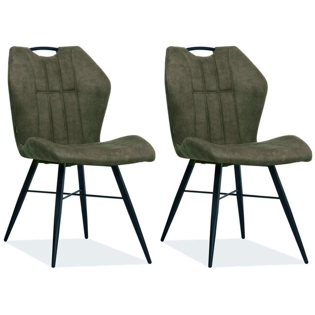 MX Sofa Dining room chair Scala luxor color: Moss (set of 2 chairs)