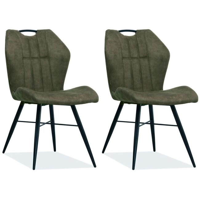 MX Sofa Eetkamerstoel Scala luxor kleur: Moss (set van 2 stoelen)