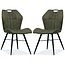MX Sofa Esszimmerstuhl Scala Luxor Farbe: Moos (Set mit 2 Stühlen)