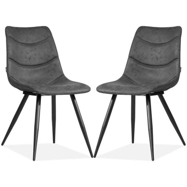 MX Sofa Chair Crazy - Anthracite (set of 2 chairs)