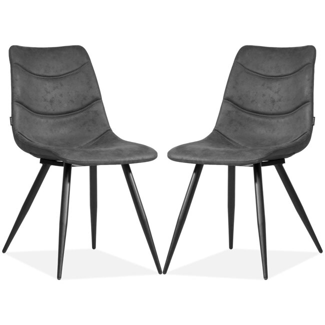 MX Sofa Krzesło Crazy - Antracyt (zestaw 2 krzeseł)