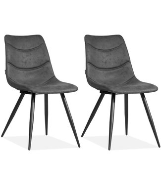 MX Sofa Chair Crazy - Anthracite (set of 2 chairs)