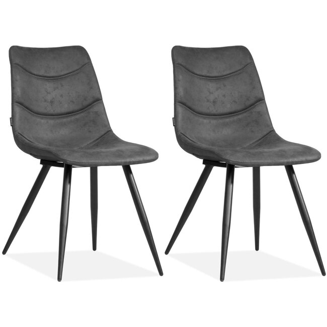 MX Sofa Chair Crazy - Anthracite (set of 2 chairs)